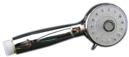 SOPOTUTU Alcachofa Ducha LED Multifuncional Redonda Cambio Color Azul Verde Rojo Control Temperatura sin Pilas Seguridad Antiquemaduras Agua Caliente