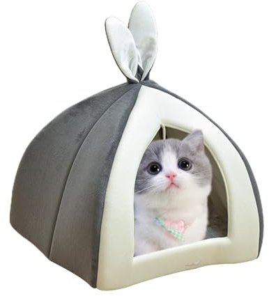 per interni confortevole per gatti, adorabile a forma di orecchie di coniglio con, lavabile per, durevole e accogliente per l'inverno gioco del vostro gatto. Lui
