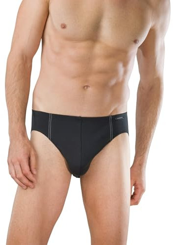Schiesser Herren 3 Pack Mit Weichem Bund - Essentials Slip, Schwarz_205221, 7 EU