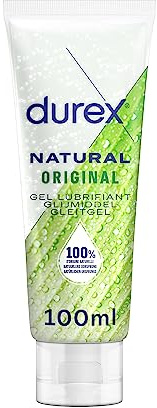 Durex - Gel Lubrifiant 100% d'origine Naturel - Formule Originale - 100ml (Natural Original 100 ml)