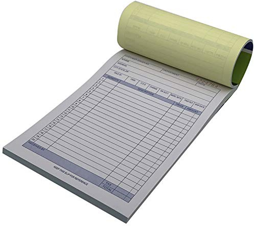 10 Pack Large Sales Order Book Receipt Invoice Duplicate Carbonless 50 Sets 5.9/16 X 8.7/16 (10 pck Vertical)