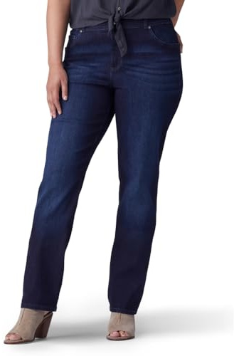 Lee Women's Plus Size Relaxed Fit Straight Leg Jean, Niagara, 20 Plus