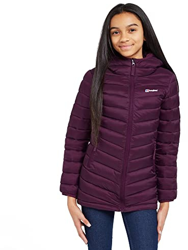 Berghaus Kids’ Longline Kirkhale Baffle Jacket with Stretch Binding to the Hood, Hem & Cuffs, Water Repellent & Insulated Winter Coat (UK, Age, 9 Years, 10 Years, Regular, Purple)