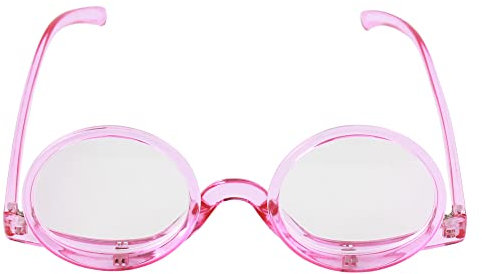 Millya Women Rotatable Make-Up Magnifying Glasses Flip Up Spectacle Lense Eyeglasses for Reading (Purple, +1.5)