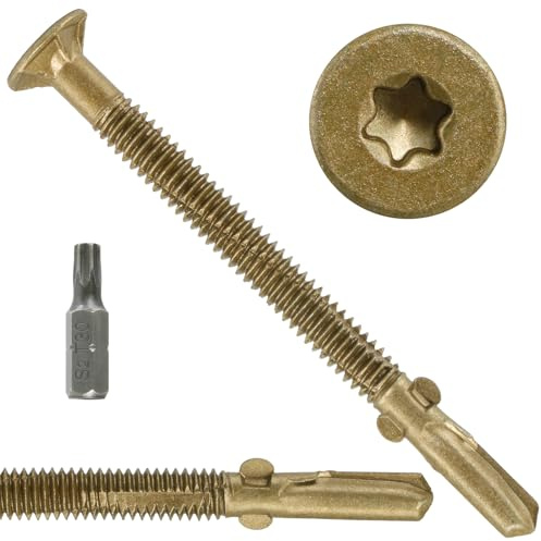 #14 x 3-1/4 Self-Tapping Trailer Deck Screws,161PcsT25 Star Bits Screws