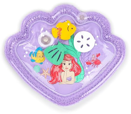 Bright Starts, Disney Princess Ariel vattenmatta för tid mun ner, den lilla sjöjungfruns havsskatter, lila, för nyfödda bebisar+