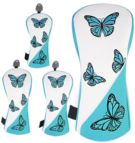 Uhngw Golfschlägerhauben für Hölzer – schützende Golfschlägerhülse | 1/3/5/UT Golfschlägerabdeckungen, Driver Head Set, Golf Head Covers für Golfliebhaber