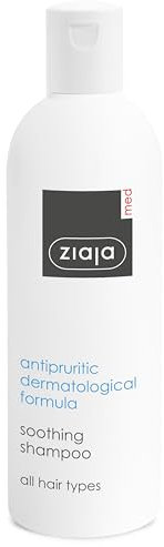 Ziaja Champú Antiprurítico Dermatológico Calmante, Fórmula Natural con Aloe, para Todo Tipo de Cabello, 300 ml de ZIAJA MED