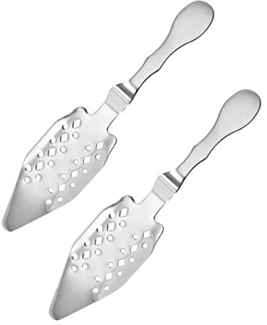 Zerodeko 2 Pz Cucchiaio Di Assenzio Mescolata Agitatore Cucchiaini Scavato Spalmatore Di Bastoncini Di Burro Versare Cucchiaio D'oliva Cucchiaio Da Cocktail Acciaio Inossidabile Silver