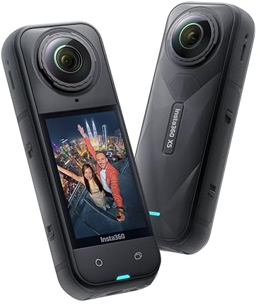 Insta360 X5 Standard Bundle – Action Camera 8K 360 Gradi con Tripla Potenza AI & Obiettivi Sostituibili con Custodia
