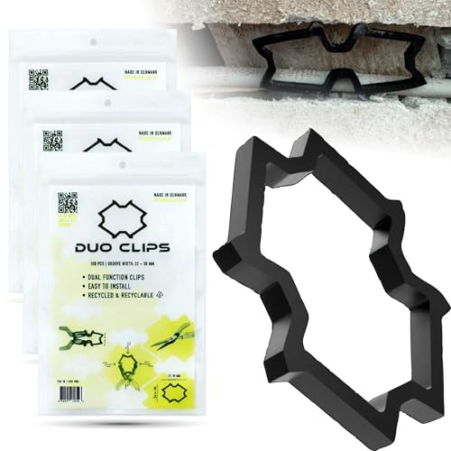 DUO CLIPS 3-pack universal 22–50 mm kabelhållare 300 stycken | kabelklämma, kabelfäste, klämma för kablar, hållare för kablar och rör