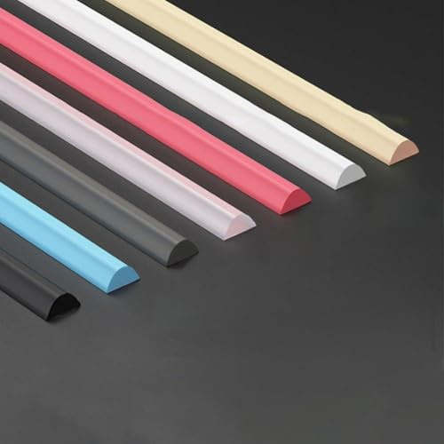 Homeponnew Striscia di barriera in silicone per docce senza curvatura e separazione di aree umide, altezza 30 mm, design flessibile per una facile installazione, nero/B trasparente 200 cm