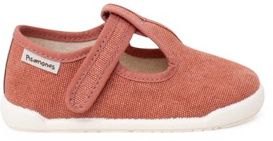 Pisamonas Pepitos Barefoot Lona Canvas Tira Adherente Talla 26 Color Arcilla