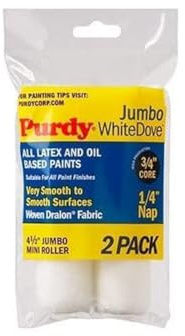 Purdy 140624010 White Dove Roller Cover, 4.5 inch Jumbo Mini Replacement, 1/4 nap
