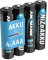 Ansmann Nickel-Zink Akku AAA 1,6V 550mAh (900mWh) Micro NiZn/Ni-Zn Accu AAA wiederaufladbare Batterien AAA - Ersatz für 1,5V Einwegbatterien (4 Stück), Schwarz, Blau, 1321-0001