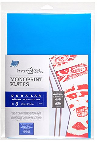 Grafix Impress Monoprint Plate, 8 x 12 in, Pack of 3