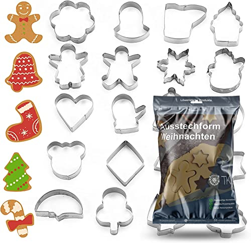 20er Ausstechform Set - für Backen Weihnachten & XMAS - Steckform & Keksausstecher & Plätzchenausstecher & Ausstecher