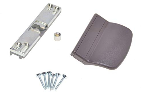 Aqbau ChiusuraPer Portafinestra | Maniglione Esterno Per Porta Balcone | Montaggio Facile | Maniglia per Infissi in PVC o Alluminio| Serratura Per Porta | Ferramenta Porta, marrone