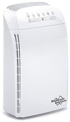 Membrane Solutions MSA3 Luftreiniger Allergiker für Wohnung 147m² Raucherzimmer, H13 HEPA Luftfilter 22dB, Air Purifier gegen 99.97% Staub Schimmel Rauch Pollen bis zu 0,1 µm, Tierhaare Gerüche