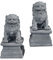 Angoily 2Pcs Kleinen Löwen Skulptur Lion Statue Skulptur Chinesischen Stein Statue Lion Figuren Feng Shui Statuen für Garten Hause Bonsai