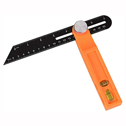 ANCLLO Horizontal Sliding T-Bevel Gaug Level Tool T-bevel Ruler with Horizontal and Vertical Bubble Carpenter Squares Measuring Tool
