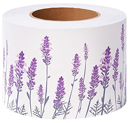 Dostear TapetenbordüRe Selbstklebende BordüRe Wand Wohnzimmer Tapeten Fliesenaufkleber Bad Dekoband Selbstklebend Lila Lavendel 10 X 500cm