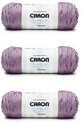 Caron Simply Soft Snapdragon Speckle Yarn - 3 Pack of 141g/5oz - Acrylic - 4 Medium (Worsted) - 235 Yards - Knitting/Crochet