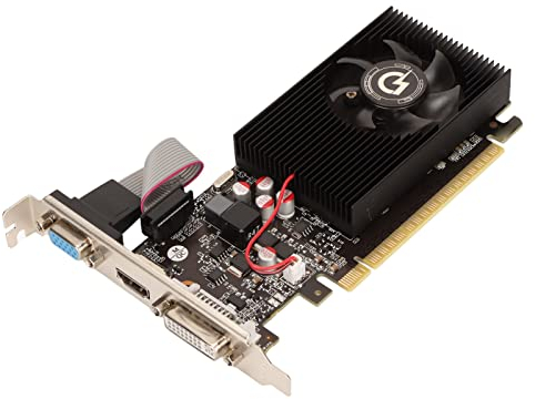 Bewinner GT730 Scheda grafica di gioco a basso profilo, 4GB GDDR3 Single Fan Scheda grafica a basso profilo 128bit 700 MHz/2668 MHz con scheda PCB VGA, HDMI, interfaccia DVI per GT730 4G128bit