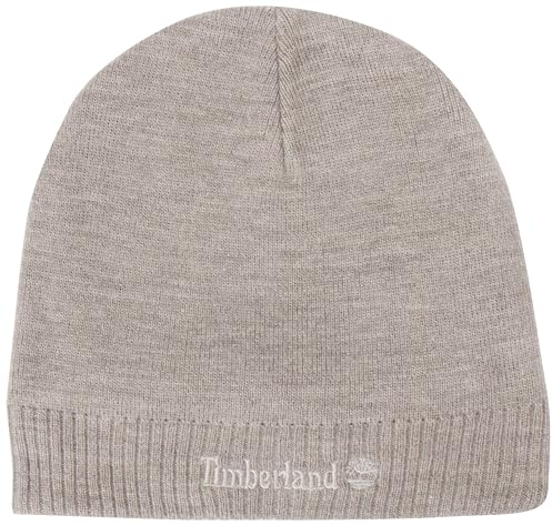 Timberland Knit Logo Beanie, Basco Uomo, Light Grey,