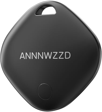 ANNNWZZD Tags 1 Pack Air Schlüsselfinder mit Apple Wo ist? APP (iOS NUR) Air Tag Verfolgen Sie Ihre Schlüssel, Brieftasche, Gepäck, Rucksack, Ultraleichtgewicht (Schwarz