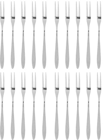 Lot de 20 Fourchettes à Dessert, Fourchettes à Cocktail en Acier Inoxydable, Petites Fourchettes à Fruits, Fourchettes à Gâteau, Fourchettes à Fruits, Fourchettes à Salade pour