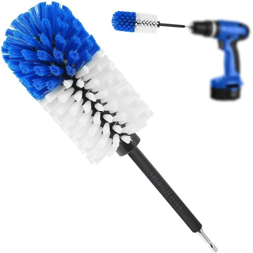Kasauber Brosse pour jantes pour visseuse sans fil - Nettoyage rapide et sans effort jusqu'à profondément dans le fond des jantes, brosse de nettoyage pour jantes de voiture, moto, vélo - Entretien