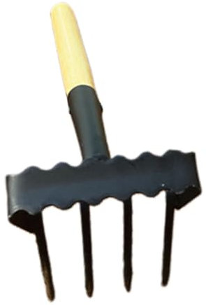 Toyvian Rastrello Da Per Prati Rastrello Mano in Manico in Legno Attrezzo Manuale Per Giardinaggio e Diserbare Pratico Per Prolungato