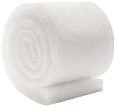 Éponges filtrantes pour aquarium, 1 m x 12 cm, fil en mousse pour filtration de l'eau, tampon de nettoyage biochimique en mousse pour aquarium, blanc