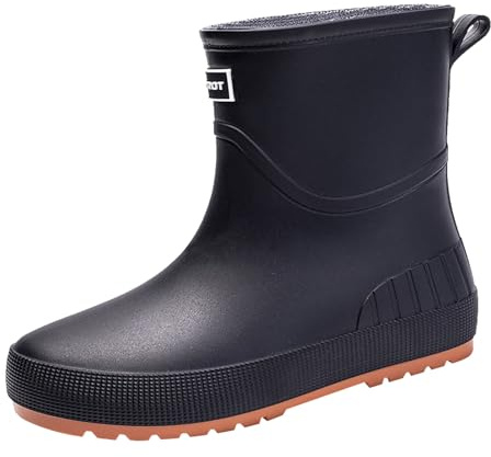 Générique Bottes en Caoutchouc pour Femme,Multicolores,Antidérapantes-Courtes - Imperméables - Tendance-Paillettes - en Caoutchouc-Larges Mollets,Bottes de Pluie