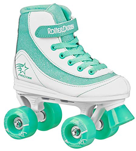 Roller Derby FireStar Youth Girl's Roller Skate White/Mint Size 3