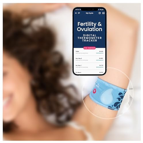 Tempdrop Tracker di fertilità e ovulazione: sensore portatile di monitoraggio della temperatura basale (BBT) e grafica della fertilità (grande - 28-50 cm)