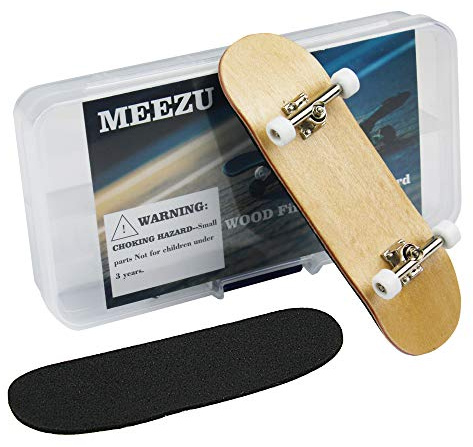 WDTMEEZU Wood Finger Skateboard Professional Fingerboards Wheels with Bearings Mini Fingerboard Finger Toy for Adults and Kids