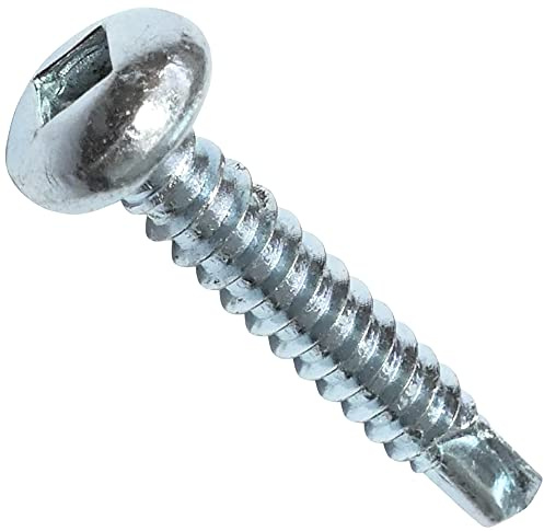 AERZETIX - Uppsättning av 100 självborrande skruvar cylindriskt huvud Ø4.2x25mm med fyrkantigt fotavtryck - självgängande plåtskruv - DIN 7504N - i galvaniserat stål