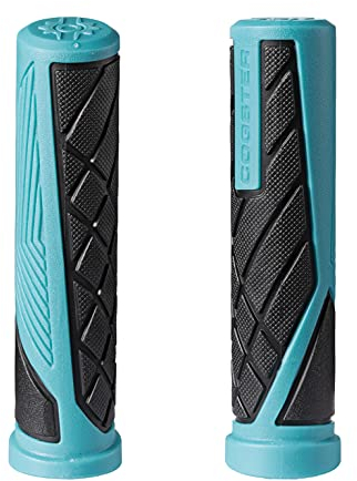 COGSTER Dash Slip-on Bike Handlebar Grips, Lightweight Rubber (Turquoise)