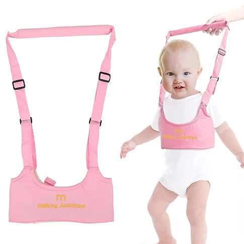 Arnés Para Bebés, Cómodo Y Ajustable, Transpirable, Con Correa Para Aprender A Caminar, Correa Para Levantarse, Para Actividades Infantiles (Rosa)