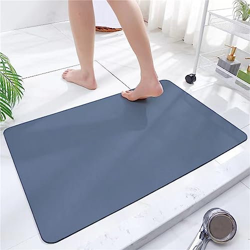 Tappetino da bagno in pietra diatomite antiscivolo anti muffa ad asciugatura rapida in gomma Tappetini da bagno di colore solido Tappetino da pavimento diatomaceo Tappeto assorbente