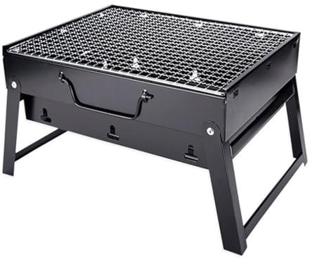 Grilles à charbon de bois, barbecue portable, barbecue de table pliable pour extérieur, barbecue au charbon de bois en acier inoxydable pour cuisine, camping, voyage, pique-nique, facile à assembler