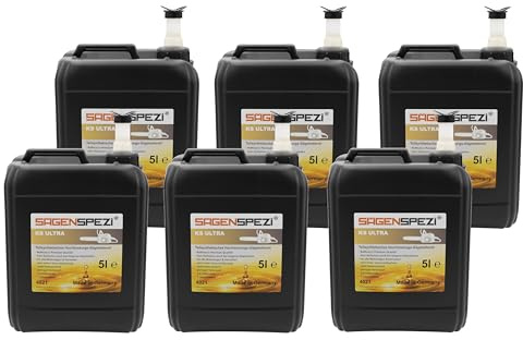 6 x 5 litros (total 30 litros) aceite para cadena de sierra KS ULTRA Sägenspezi Premium Haftöl para motosierras 30L