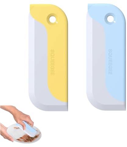 2 Pcs Creative Silicone Squeegee, Flexible Rubber Window and Glass Cleaner, Squeegee for Mirrors, Cars, Kitchen, and Bathroom Surfaces