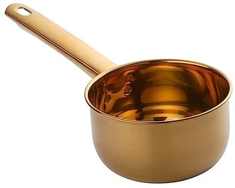 Amosfun Küchen-wasserschöpfer Mit Langem Griff Ergonomisch Und Rutschfest Vielseitig Für Haushalt Und Garten Praktischer Wasserschöpflöffel Für Küche Und Blumenbewässerung Goldfarben