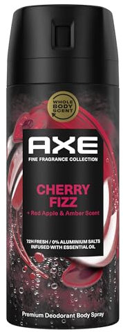 Axe Premium Bodyspray Cherry Fizz Deo ohne Aluminiumsalze für 72 Stunden Frische 150 ml