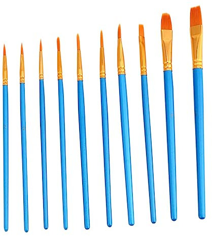 NUOBESTY 10pcs Watercolor Brush Nylon Hair Paintbrushes for Artists Boys and Girls Drawing Pens Easy to Carry Store