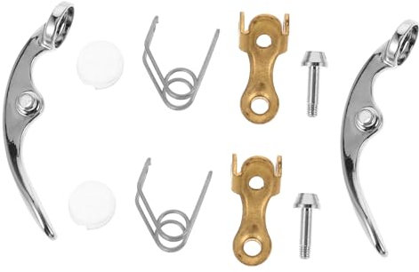 CVUTOVO 10pcs Trumpet Repair Kit Valve Finger Buttons, Water Key Spit Valve, Screws and Springs Brass Instrument Accessories Set for Trumpet Maintenance and Replacement