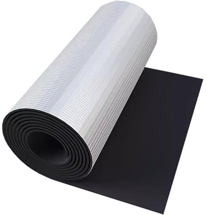 Självhäftande NBR Ljudisolerande Skum | Aluminium Slutcellsskum för Tak, väggar, Skåpbil/Husbil Bullerreducering & Värmebarriär(Size:1x10m,Color:10mm)